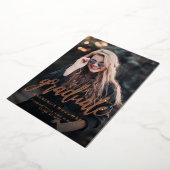 Foto Roos Gold Foil Afstuderen Aankondiging (Gedraaid)