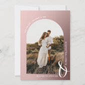 Foto Roos Gold QR Code Weddenschap Save The Date (Voorkant)