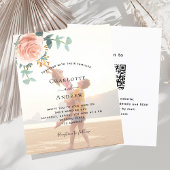 Foto roos gouden bloemen QR RSVP huwelijksuitnodig
