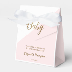 Foto: Roze Baby shower Roze Gold Bedankdoosjes