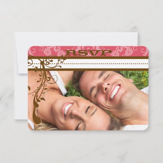 Foto Roze Chocolade Bruine Kroonluchter RSVP (Voorkant)