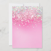 Foto Roze Glitter 8e verjaardag Kaart (Achterkant)