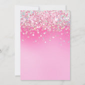 Foto Roze Glitter Sweet 16e verjaardag Kaart (Achterkant)