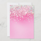 Foto Roze Glitters 7e Verjaardag Kaart (Achterkant)