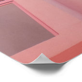 Foto roze House en Palm Trees Poster (Hoek)