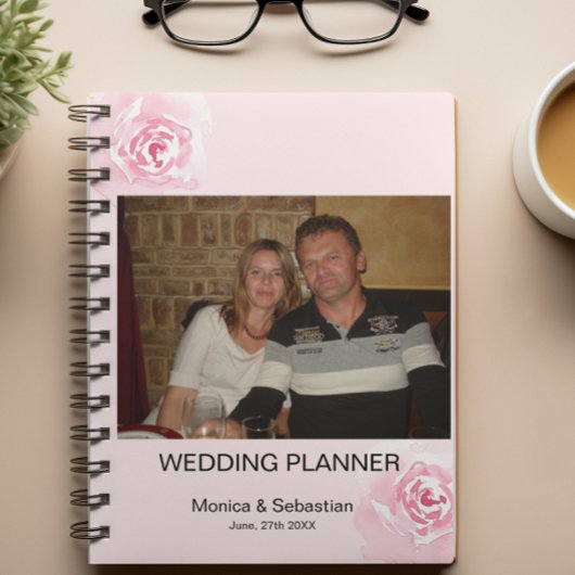 Foto Roze Rozen Trouwplanner Planner
