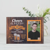 Foto Rustic Mannen Invite Kaart (Staand voorkant)