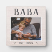 Foto Rustic Personalized Baba Grandpa Fotoplaat (Voorkant)