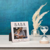 Foto Rustic Personalized Baba Grandpa Fotoplaat (Insitu)