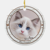 Foto: Rustic White Wood Cute Ornament (Achterkant)