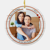 Foto: Rustic White Wood New Home Ornament (Achterkant)