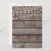 Foto: Rustic Wood String Lights Kerstfeestdag Feestdagenkaart (Achterkant)