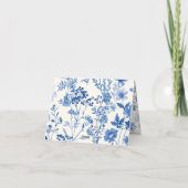 Foto Rustiek Blauw Wildflower bruiloft Aankondiging (Achterkant)