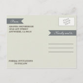 Foto Rustiek gesneden eikenboom Bewaar de datumkaa Aankondigingskaart (Achterkant)