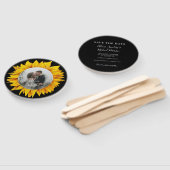 Foto rustieke bloemenchique bruiloft bewaar de dat handwaaier (Niet-gemonteerd)