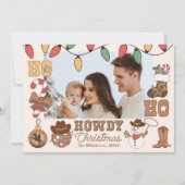 Foto rustieke Westerne kerst Feestdagenkaart (Voorkant)