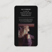 foto ' s qr code scannable barcode modern blush ro visitekaartje (Achterkant)