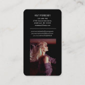 foto ' s qr code scannable barcode modern paars visitekaartje (Achterkant)