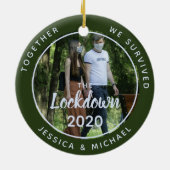 Foto samen Survived Lockdown 2020 Quarantine Keramisch Ornament (Achterkant)