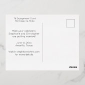 Foto "Save the Date" Folie Tekst Briefkaart (Achterkant)