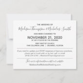 Foto "Save the Date"-kaart horizontaal, modern Save The Date (Achterkant)