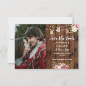 Foto Save The Date Rustic Pot Hout Bloem Invite (Voorkant)