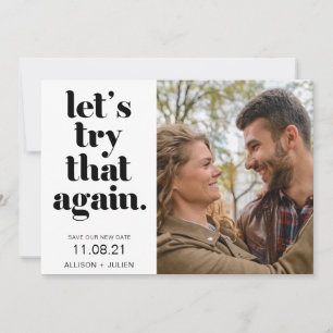 Foto Save the New Date Wedding Postponement Kaart