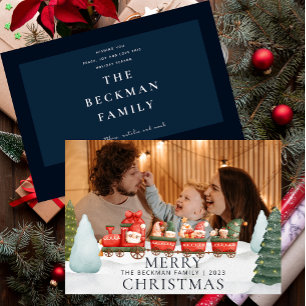 Foto Schattigee kabouters Wintersneeuw Vrolijk ker Feestdagenkaart