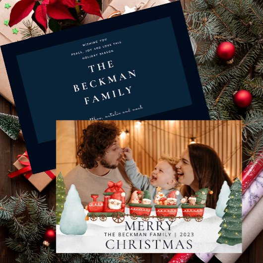 Foto Schattigee kabouters Wintersneeuw Vrolijk ker Feestdagenkaart