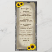 Foto Schuur Hout Zonnebloem Trouwprogramma's Programma (Achterkant)