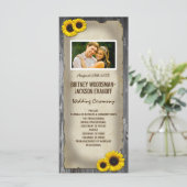 Foto Schuur Hout Zonnebloem Trouwprogramma's Programma (Staand voorkant)