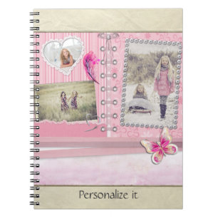 Foto Scrapbook Page Shades of Pink Notitieboek