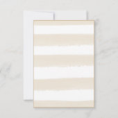 Foto Script Modern Stripe Neutral Save the Date (Achterkant)