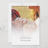 Foto Script Moderne Trouwkaart Save The Date (Achterkant)