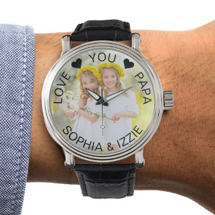 Foto Semi Transparant Border Personal Papa Horloge