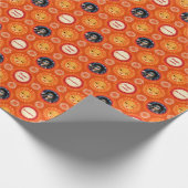 Foto Sentiment Burnt Sinaasappel Boho Sun Cadeaupapier (Hoek)