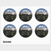 Foto Serenity Prayer Mount Rainier Ronde Sticker (Vel)