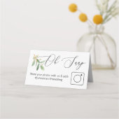 Foto Share Folded Table Card greenery en Gold (Achterkant)