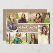 Foto Showcase Afstuderen Invitation - Craft Kaart (Voorkant / Achterkant)