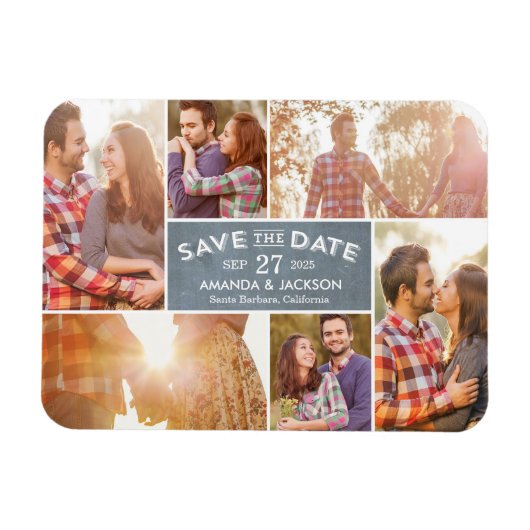 Foto Showcase Save the Date Magnet Magneet (Horizontaal)