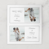 Foto Silver Elegant Weddenschappen Table Number (Buitenkant ongevouwen)