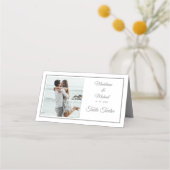 Foto Silver Elegant Weddenschappen Table Number (Achterkant)