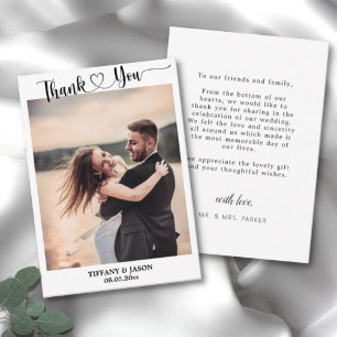 Foto Simple Elegant Weddenschap Calligraphy Script Notitiekaartje