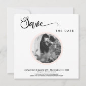 *~* FOTO Simple Peach Boho Wedding Save the Date (Voorkant)