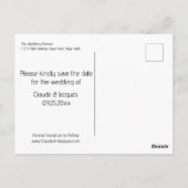 Foto Simplistische Eucalyptus Bewaar het datum Bri Briefkaart (Achterkant)