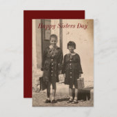 foto Sisters Day-kaart Bedankkaart (Voorkant / Achterkant)