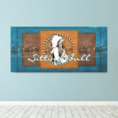 foto Sitting Bull Wrapped Canvas (Insitu (Houten vloer))
