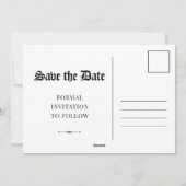  foto Sla de datum bruiloft krant Feestdagenkaart (Achterkant)