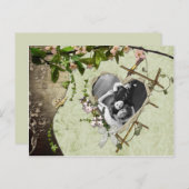 foto slaat de datum op aankondigingskaart (Voorkant / Achterkant)