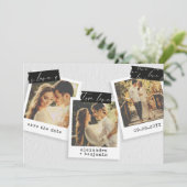  foto Snapshots Washi Tape Wedding Save The Date (Staand voorkant)